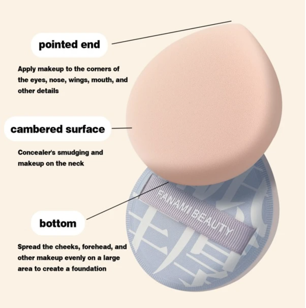 Fanami Air Cushion Puff Beige + Blue