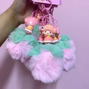 Character & Pom Keychain - Multicolor