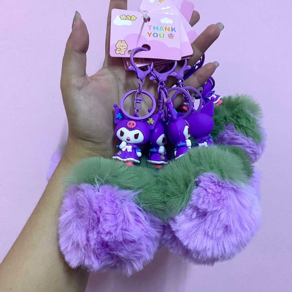 Character & Pom Keychain - Multicolor