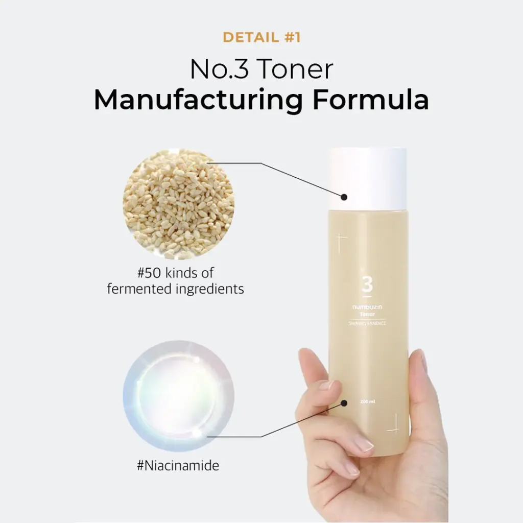 Numbuzin No.3 Super Glowing Essence Toner 200ml