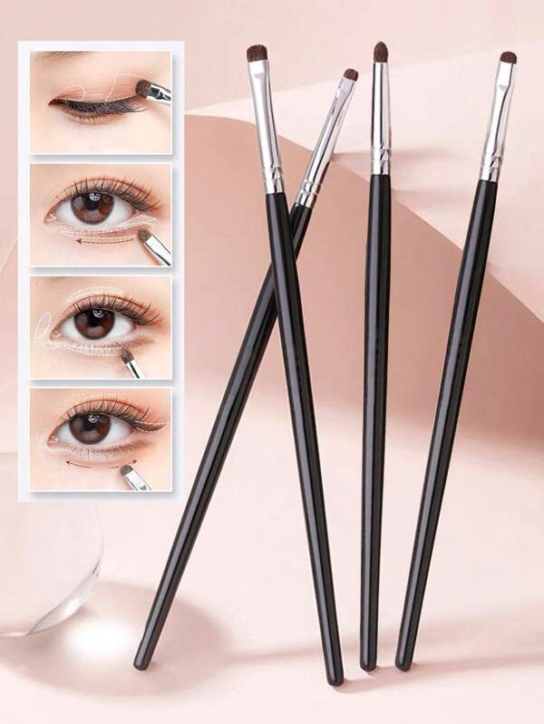 Eye Brush Set Black 4pcs