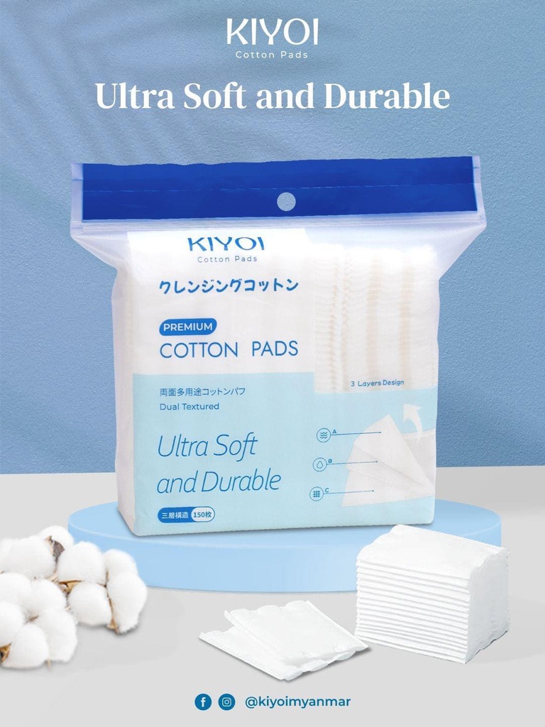 Kiyoi Pure Cotton Pads 150 Pcs