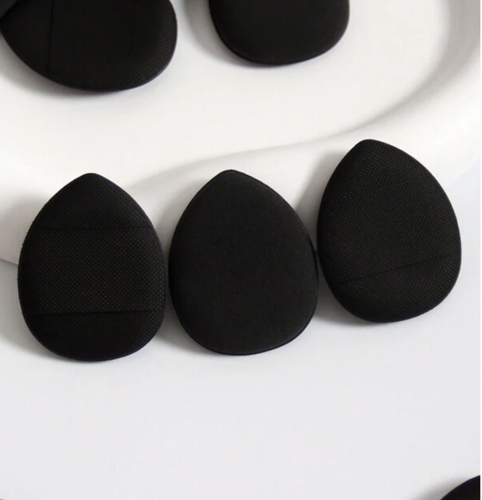 Finger Puff Concealer Makeup Sponge - Black 1pc