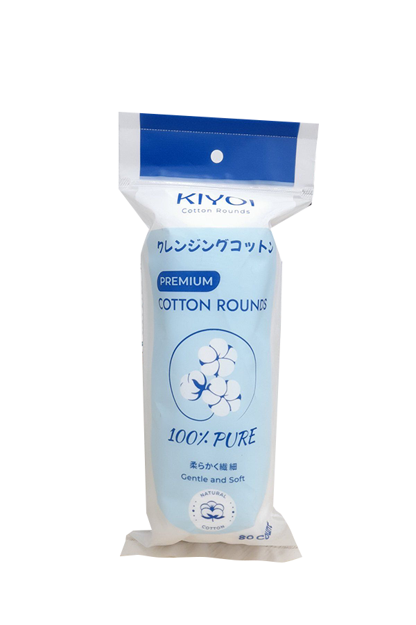 Kiyoi 3 Layers Cotton Rounds 80 Count