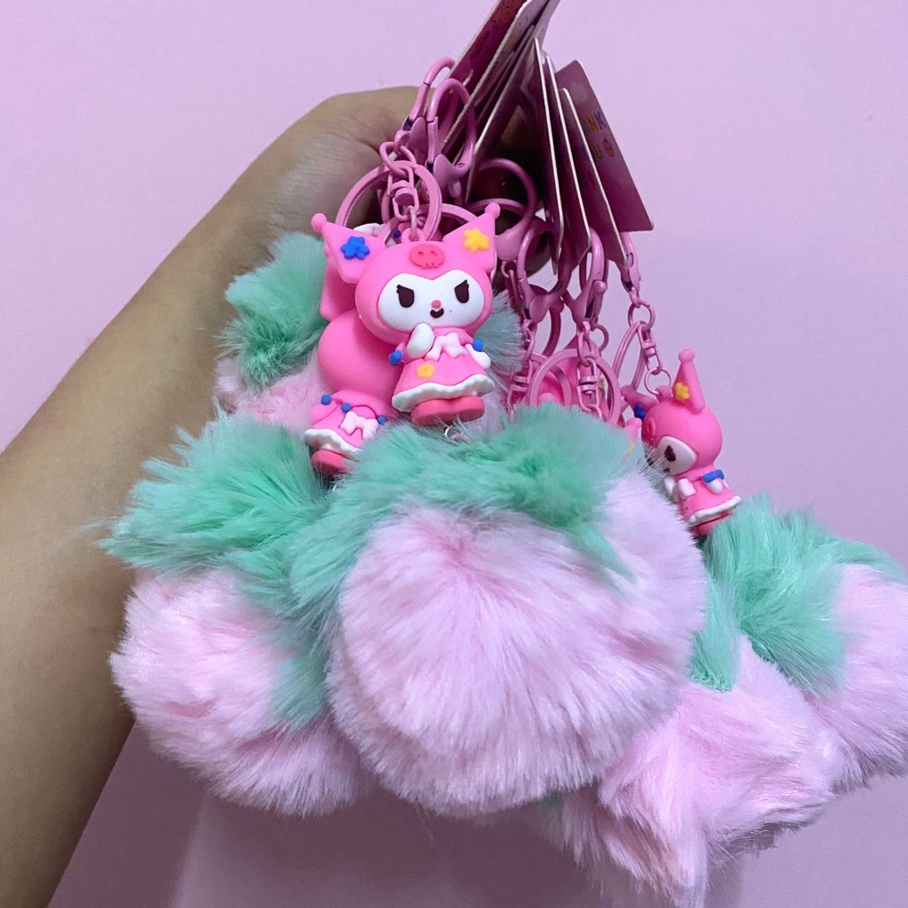 Character & Pom Keychain - Multicolor