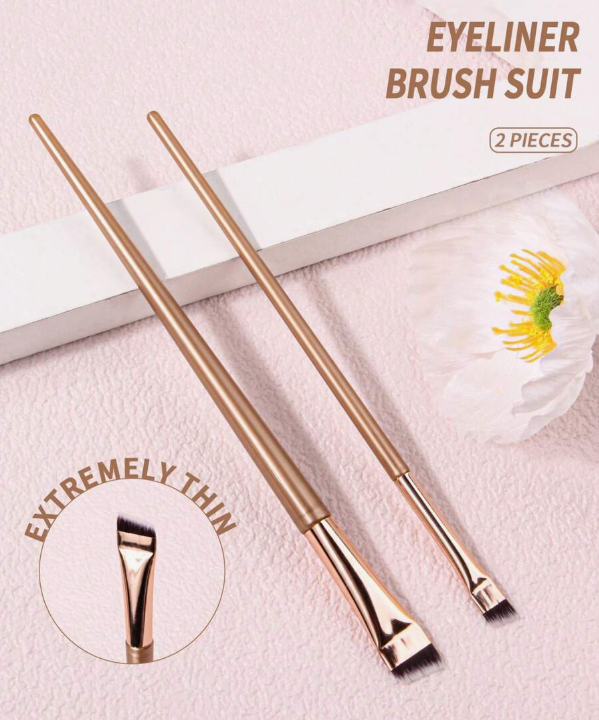 2pcs Super Fine Eyeliner Brush Set