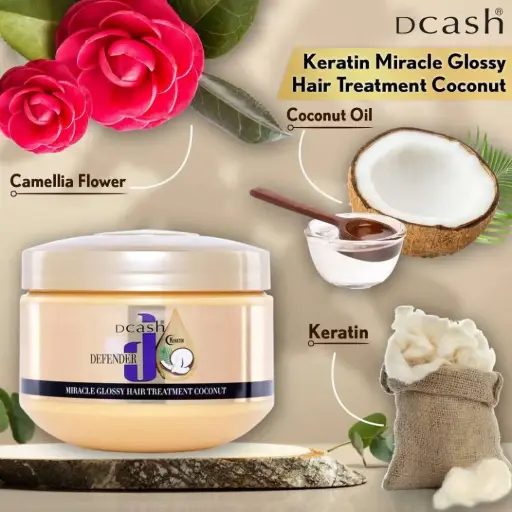 Dcash Defender Keratin Miracle Glossy Hair Treatment Coconut 250 ml