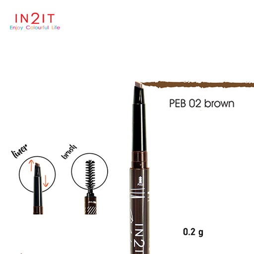 IN2IT Perfect Brow Eyebrow Liner PEB02 Brown