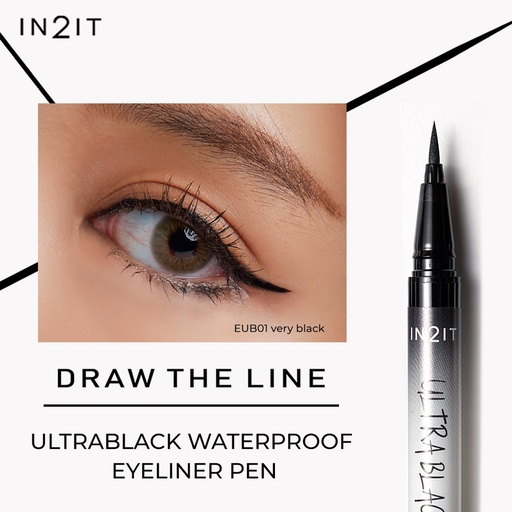 IN2IT Ultra Black Waterproof Eyeliner Pen - EUB01 Very Black