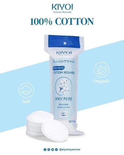 [CR80-01] Kiyoi Cotton Round 80 Pcs