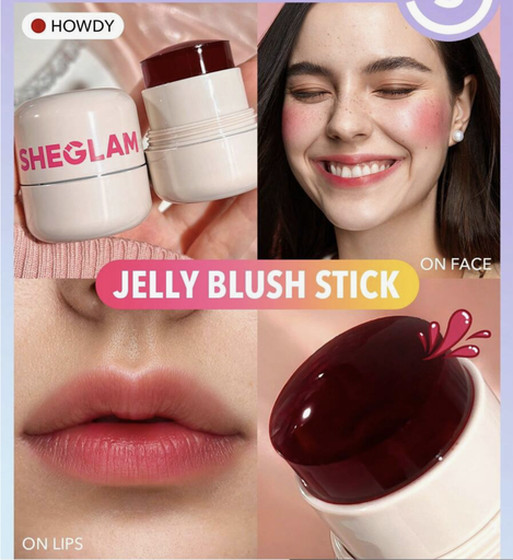 SHEGLAM Jelly-Licious Hydrating Lip & Blush Tint - Howdy