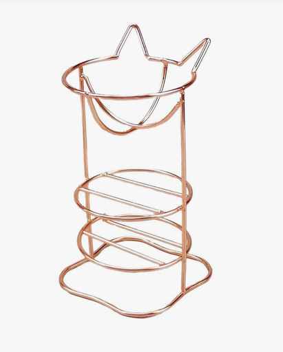 Metal Shelf for Makeup Puff 3-layer - Rose Gold 