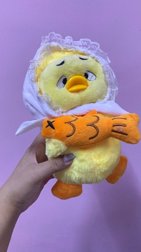 Upset Duck with Fish 50cm